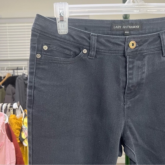 LADY HATHAWAY Women's Ash Gray Jeans size 32 Casual Pants Cotton Jean Pants - Picture 5 of 10